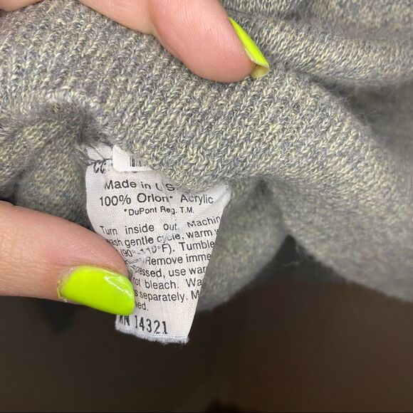 Furst of a Kind Repurposed Lace Up Sweater Size M - Picture 7 of 7